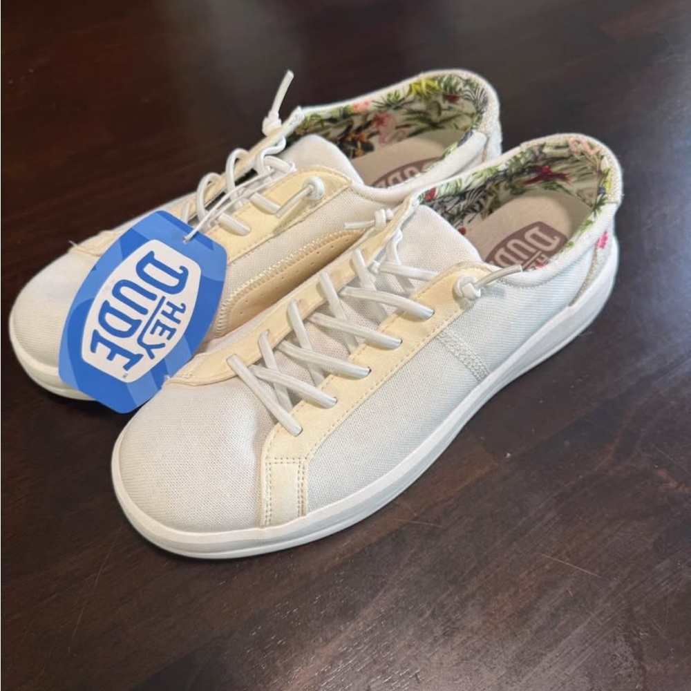 Hey Dude White Canvas Karina Sneakers